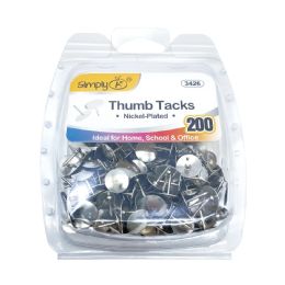 24 Pieces Nickel-Plated Thumb Tacks - Push Pins and Tacks