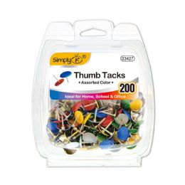 24 Pieces Assorted Colors Thumb Tacks - Push Pins and Tacks