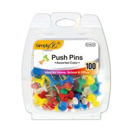 24 Pieces Push Pins Assorted Colors - Push Pins and Tacks
