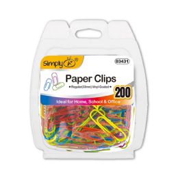 24 Pieces Paper Clips Regular 33mm 200ct Vinyl Coated - Paper clips