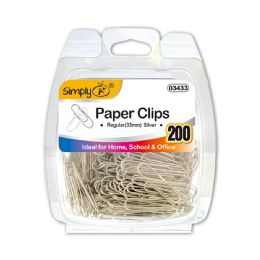 24 Pieces Paper Clips Regular 33mm 200ct Silver - Paper clips