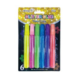 36 Pieces Glitter Glue Pastel Color 6ct - Glue