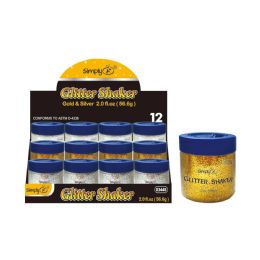 24 of Glitter Shaker Gold and Silver 12ct