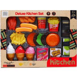 12 Pieces 18pc Pretend Food Play Set In Window Box - Girls Toy Sets