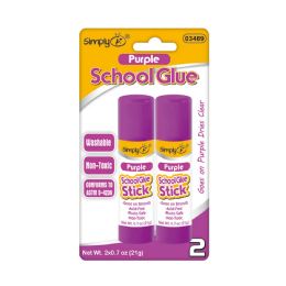 36 Pieces Purple Glue Stick 2ct Washable - Glue