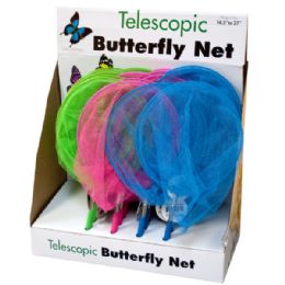 24 Pieces Telescopic Butterfly Net Countertop Display - Outdoor Recreation
