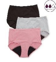 54 Pieces Hanes Ultimate Moderate Comfort Period Brief Underwear Size 6 Assorted Colors - Womens Panties & Underwear