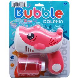 18 pieces 6" B/o Bubble Gun W/ Light On Card, 3 Assrt Clrs - Bubbles