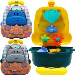 8 pieces 10pc Molding Sand Play Set In 11.75" Luggage, 2 Assrt - Boys Toy Sets