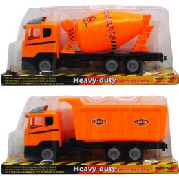12 pieces 11" F/f Construction Truck On Bubble Platform, 2 Assrt - Car, Planes, Trains & Bikes