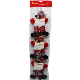 72 pieces 20.25" Felt Xmas Hangable Figures In Header Card, Asst - Christmas Decorations
