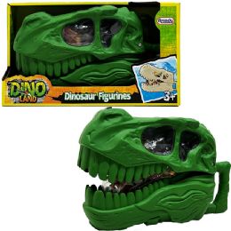 12 pieces 24pc Dinosaurs Set In 12" Dino Head In Open Box - Animal & Reptiles