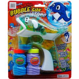 24 pieces 6" B/o Bubble Gun W/ Sound & Light On Card, 2 Assrt - Bubbles