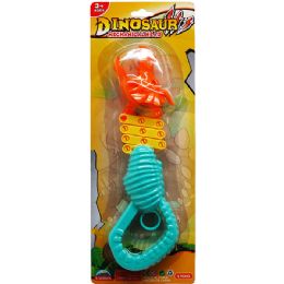 72 pieces 9.25" Dino Launching Hand On Blister Card, 2 Assrt Clrs - Animal & Reptiles