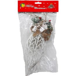 96 pieces 9" Elongated Oval Ornament Hollow In Header Card - Christmas Decorations