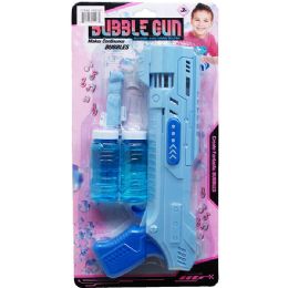 24 pieces 10.75" B/o Bubble Gun W/ Sound & Light On Card, 2 Assrt - Bubbles