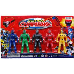 96 Pieces 5pc 3.75" Power Action Figures On Blister Card - Action Figures & Robots