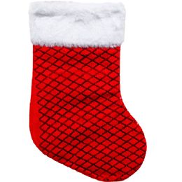96 Wholesale 13.75" Hangable Xmas Stocking In Pp Bag, 2 Assrt