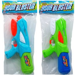 12 Pieces 14.5" Water Gun With Pump Action In Poly Bag 2 Asst - Water Guns