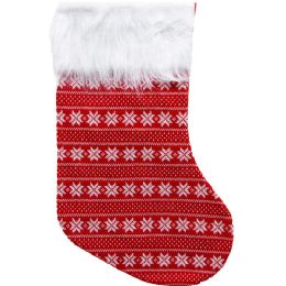48 Wholesale 14" Hangable Xmas Stocking In Pp Bag, 2 Assrt