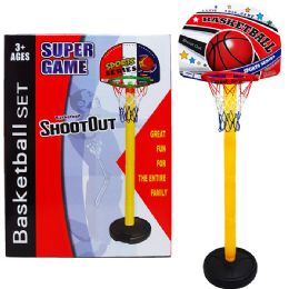 6 of 54"h Plastic Basketball Set W/ 18.75" Backboard In Box