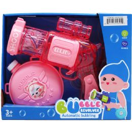 12 pieces 9" B/o Bubble Gun W/ Light & Accss In Open Box, 2 Assrt Clrs - Bubbles