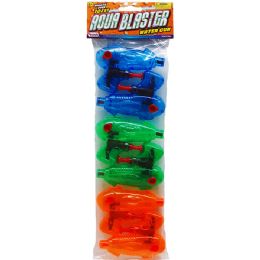 96 Sets 6pc 3.75" Water Gun In Poly Bag With Header - Water Guns