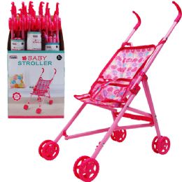 12 of 23.5"h Plastic Frame Doll Stroller In 12pc Display Box