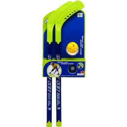 12 pieces 2pc 29.25" Hockey Sticks W/ Puck & Ball On Pegable Card - Sports Toys