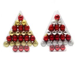 48 pieces 4cm Xmas Ball 24pc/boX-10pc ShinY-7pc MatT-7pc Gli - Christmas Ornament