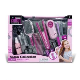 6 pieces Beauty Set W/ Hair Dryer In Open Blister Box - Girls Toy Sets