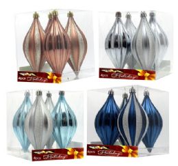 72 pieces Xm Ornament 13cm - 4pcs/pvc Box - Christmas Ornament