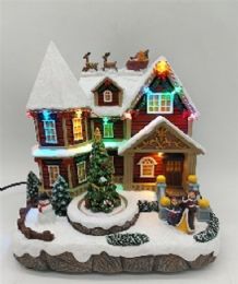 6 pieces Led Village House Scene With Rotating Tree Product Size:20*1 - Store
