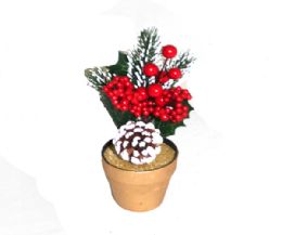 72 pieces Xm Flower 9 Inch Pot - Artificial Flowers