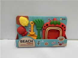 6 pieces 5 Pc Beach Toys Set In Open Box (collapsible Bucket) - Beach Toys