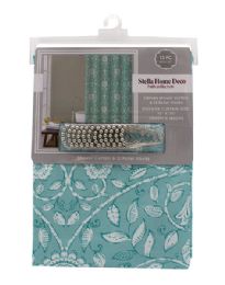 12 pieces Shower Curtain Polyester With Rings Flowers 70in X 70i - Shower Curtain