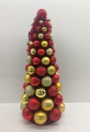 2 pieces Xm Ball Tree W/led  20*20*47cm - Christmas Decorations