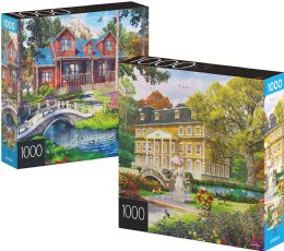 3 pieces 2-Pack Of 1000-Piece Jigsaw Puzzles, Pine Cabin & Summer - Puzzles