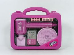 12 pieces Beauty Set W/ Hair Dryer In Suitcase - Girls Toy Sets