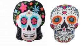 6 of Skull Pillow, 2 Asst