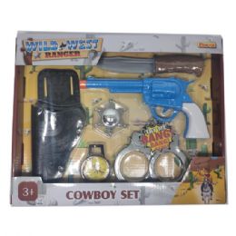 12 pieces 6 Pcs Wild West Set W/ 9' Click Gun In Open Bliste - Boys Toy Sets