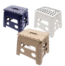 6 Wholesale 13" Folding Stepping Stool (3 Assorted Colors)