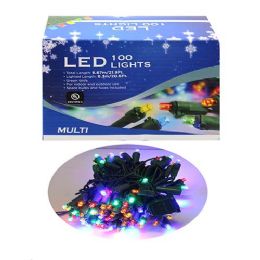 24 of Ul 100l Led 5mmstring Green Wire/multi Bulb In Col