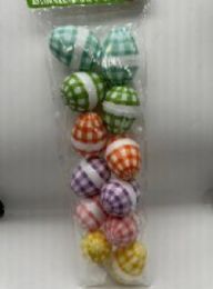 48 pieces Easter Plastic Eggs - Printed, 2.5", Pack Of 10 - Easter