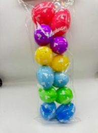 48 pieces Easter Plastic Eggs - Heart Print, 3.2", Pack Of 5 - Easter