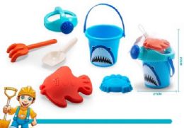 12 pieces 6pcs Beach Toys W/ Bucket In Net Bag - Beach Toys