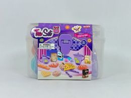 12 pieces 25pc Tea Set In Carrycase W/ Wrap Card - Girls Toy Sets