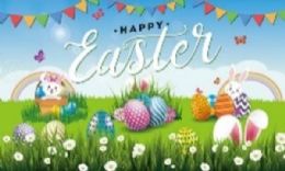 144 pieces Easter Garden Banner - 44" X 72" - Easter