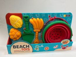 6 pieces 5 Pc Beach Toys Set In Open Box (collapsible Bucket) - Beach Toys