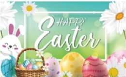 144 pieces Easter Garden Banner - 44" X 72" - Easter